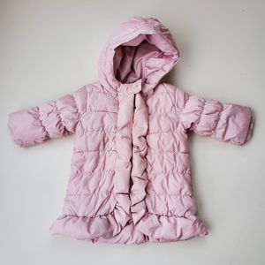Blush pink puffer coat